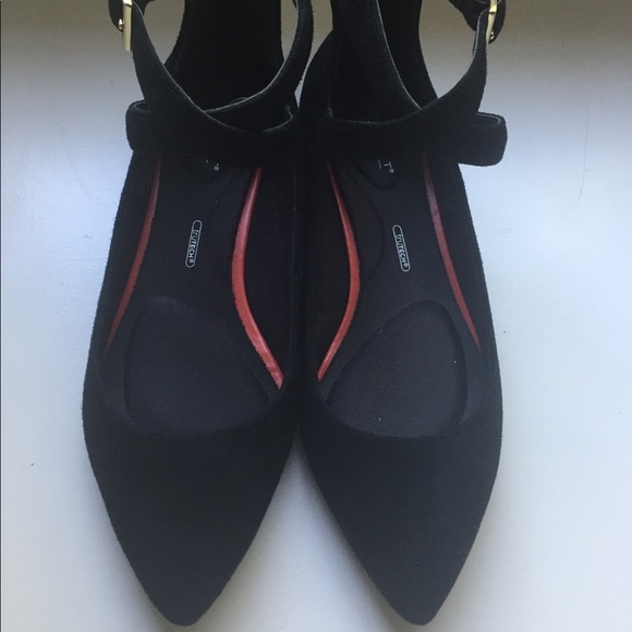 rockport ankle strap flats